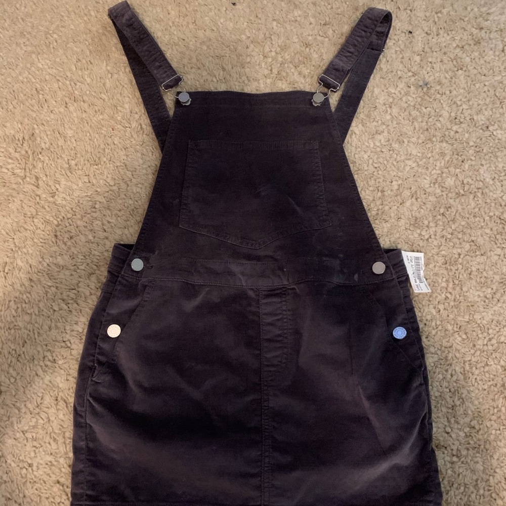 Urban Outfitters purple velvet overall dress